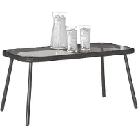 vidaXL Couchtisch Schwarz 90 x 45 x 43 cm Poly-Rattan