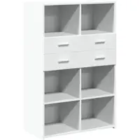 Helloshop26 Buffet Sideboard Kommode Schrank Aufbewahrungsmöbel Organizer Küche Wohnzimmer Lounge hoch 80 x 42,5 x 124 cm