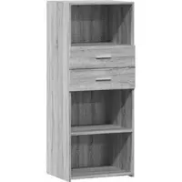 Helloshop26 - Buffet Sideboard Kommode Kleiderschrank Aufbewahrungsmöbel Organizer Küche Wohnzimmer Lounge hohe Sonoma-Eiche 50 x 02_0035372