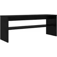 Helloshop26 - Modernes rechteckiges TV-Möbel mit praktischem Stauraum 100 x 30 x 40 cm aus schwarzem Eichenholzwerkstoff 02_0058378