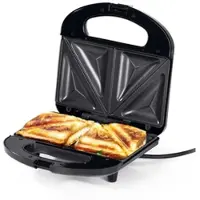 Gourmetmaxx Sandwich Maker mit LED-Kontrollleuchte - Schwarz + CH-Stecker