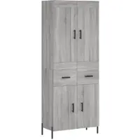 Helloshop26 - Buffet Sideboard Kommode Kleiderschrank Aufbewahrungsmöbel Organizer Küche Wohnzimmer Lounge hohe Sonoma-Eiche 69,5 x 02_0035408