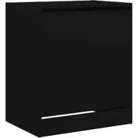 Helloshop26 - Schuhschrank Schuhaufbewahrung Möbel für Eingangsbereich/Flur/Wohnzimmer 60 x 42 x 69 cm schwarzes Holzwerkstoff 02_0022006