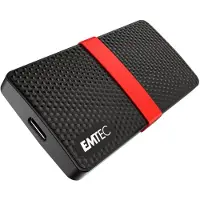 Emtec X200, 128 GB, USB Typ-C, 3.2 Gen 1 (3.1 Gen 1), 450 MB/s, Schwarz, Rot