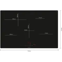 Siemens iQ300 EH801HFB1E, Schwarz, Integriert, 80 cm, Zonen-Induktionskochfeld, Glaskeramik, 4 Zone(n)