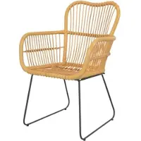 Möbel Direkt Online Rattanstuhl mit Armlehnen Toni beige