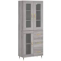 Helloshop26 - Buffet Sideboard Kommode Kleiderschrank Aufbewahrungsm√∂bel Organizer Küche Wohnzimmer Lounge hohe Sonoma-Eiche 69,5 x 02_0035611