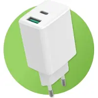 Forever Recycling Handy-Ladegeräte USB + USB-C 20W LSR20-AC-00 Weiß