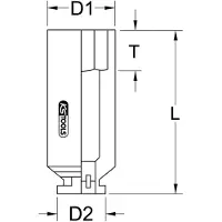 Ks Tools Sechskant-Kraft-Steckschlüsseleinsatz, lang, 27mm, 3/4 KS