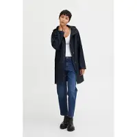 Ichi IHTAZI Damen Windbreaker Übergangsjacke Regenjacke Regenmantel mit Druckknöpfen Kapuze mit Kordelzug Eingrifftaschen Regular fit