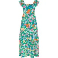 Usha Kleid Frauen grün mehrfarbig