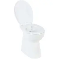 Helloshop26 - Hochsitzendes randloses WC mit Absenkautomatik WC-Becken Badezimmer-/Wohnraumausstattung 7 cm Keramik weiß 02_0003564