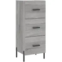 Helloshop26 Buffet Sideboard Kommode Kleiderschrank Aufbewahrungsmöbel Organizer Küche Wohnzimmer Sonoma-Eiche 34,5 x 34 x 90 cm