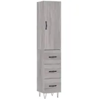 Helloshop26 - Buffet Sideboard Kommode Kleiderschrank Aufbewahrungsm√∂bel Organizer Küche Wohnzimmer Lounge hohe Sonoma-Eiche 34,5 x 02_0035309