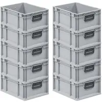 Proregal 10x Eurobox NextGen Portable Duo | HxBxT 17x30x40cm | 16 Liter | Eurobehälter, Transportbox, Transportbehälter, Stapelbehälter