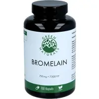 Heilpflanzenwohl GmbH Green Naturals Bromelain 750 mg Vegan mit 7500 Fip 150 ST