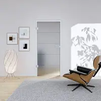 Hansaglas Glastür Streifen 834 x 2097 mm Studio/Office DIN Links