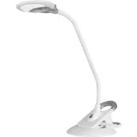 Hansa Swirl Schreibtischlampe weiss, silber 4 W mit Tischklemme