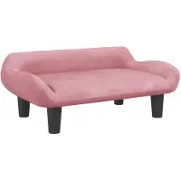 vidaXL Hundebett Rosa 70x40x24 cm Samt