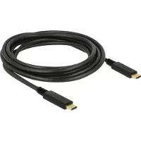 DeLOCK - USB-Kabel - USB-C (M) zu USB-C (M) - USB 2.0 - 5 A - 3 m - Schwarz