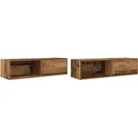 vidaXL TV-Schränke 2 Stk. Altholz-Optik 100x31x25,5 cm Holzwerkstoff