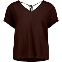 Zero Klassische Bluse "Casual-Bluse kurzarm", Damen, Gr. 42, braun (chocolate plum), Obermaterial: 84% Viskose CV. 16% Polyamid PA., Blusen Klassische Bluse