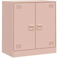 Helloshop26 - Sideboard Kommode Kleiderschrank Aufbewahrungsmöbel Organizer für Küche Wohnzimmer Lounge 67 x 39 x 73 cm Stahl Rosa 02_0036207