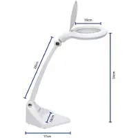 MAUL LED-Lupenleuchte MAULiris, Leistung 7 W, 470 lm, 3- & 12-Dioptrien-Linse, dimmbar, weiß