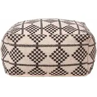 Homescapes SITZPOUF Adana schwarz-creme gemustert, 55/55/30 cm