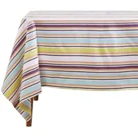 Homescapes TISCHDECKE Osaka bunt gestreift, 137/178 cm, 100% Baumwolle