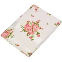 Homescapes DUSCHTUCH Blumen creme 70/130 cm