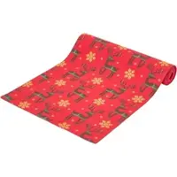 Homescapes TISCHLÄUFER Weihnachten – Rentier rot, 35/180 cm, 100% Baumwolle