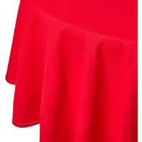 Homescapes TISCHDECKE rot rund 178 cm, 100% Baumwolle