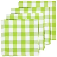 Homescapes STOFFSERVIETTEN Vichy-Karo grün, 4er-Set 45/45 cm