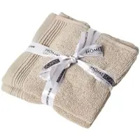 Homescapes SEIFTUCH Excellence 2er-Set beige 30/30 cm