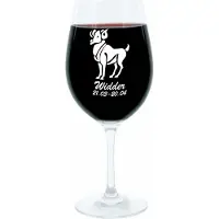 Glaskoch B. Koch jr. GmbH + Co. KG Leonardo Weinglas 400 ml, Motivglas, Sternzeichen Widder, Geschenk, Stimmungsglas mit Gravur, Moodglas, 22 cm
