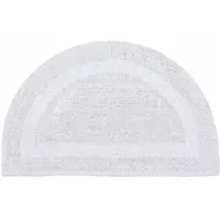 Homescapes BADEMATTE halbrund 50/80 cm, 100% Baumwolle, wendbar