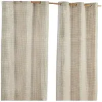 Homescapes ÖSENVORHANG Vichy-Karo blickdicht 2er-Set, 137/182 cm