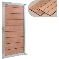 Neu.holz Gartentor 'Segovia' Gartentür 180 x 90 cm WPC Holzdekor Braun