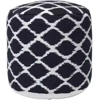 Homescapes SITZPOUF rund mit Ikat-Muster, 40/40/45 cm