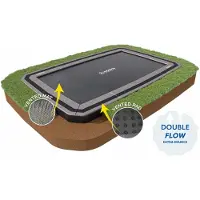 North Flat to the ground Trampolin Rechteck North 460x310 cm Grau