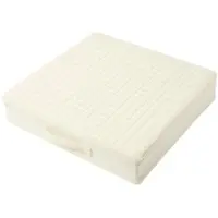 Homescapes SITZKISSEN orthopädisch 50/50/10 cm – Sesselkissen creme