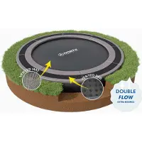 North Flat to the Ground Trampolin North 305 cm Grau
