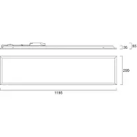 Sylvania LED-Einbaupanel START, weiß, 120x30 cm, DALI, CCT 33 W UGR19 dimmbar, weiß / opal, für Arbeitszimmer / Büro, Metall