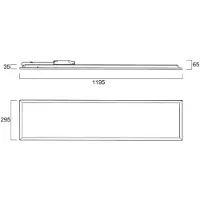Sylvania LED-Einbaupanel QUANTUM, weiß 120x30 cm DALI 26 W UGR19 IP54 dimmbar, weiß / opal, für Arbeitszimmer / Büro, Metall