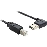 DeLOCK Easy - USB-Kabel - USB (M) links/rechts abgewinkelt, umkehrbar bis USB Typ B (M)
