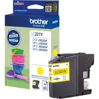 Brother LC221Y, Gelb, Tinte auf Pigmentbasis, 1 Stück(e), 260 Seiten, Einzelpackung