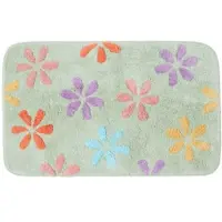 Homescapes BADEMATTE Blumen 50/80 cm, Baumwolle