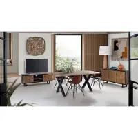 GINER Y COLOMER Velia Esstisch aus Akazienholz, 78 cm x 200 cm x 100 cm