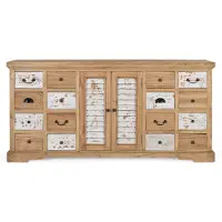 GINER Y COLOMER Zunai Sideboard aus Mindi-Holz, 76 cm x 160 cm x 50 cm